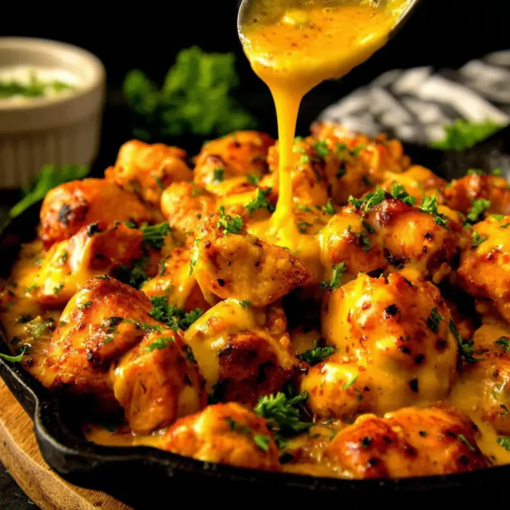 A skillet of Texas Roadhouse Butter Chicken.