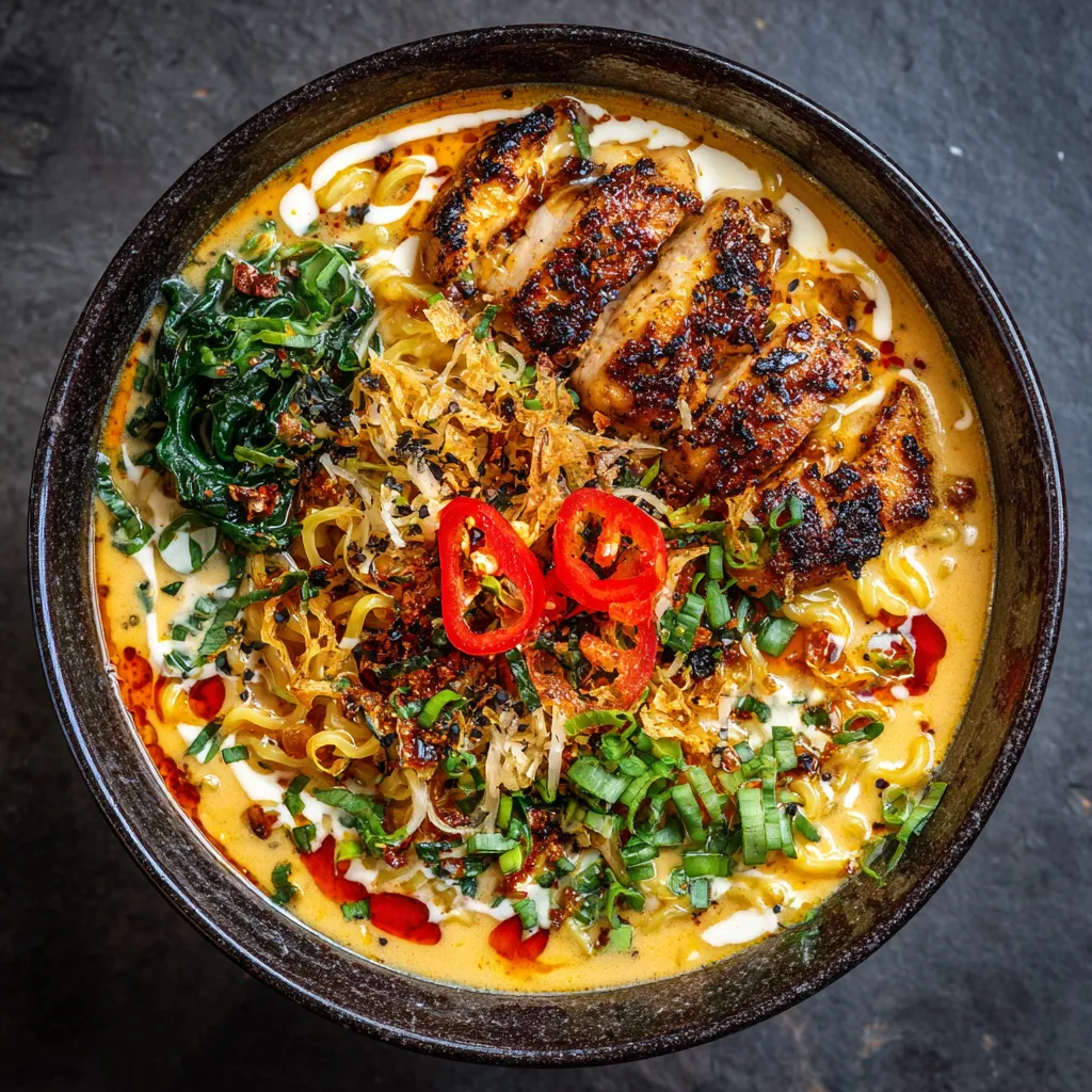 A bowl of food with chicken and vegetables.