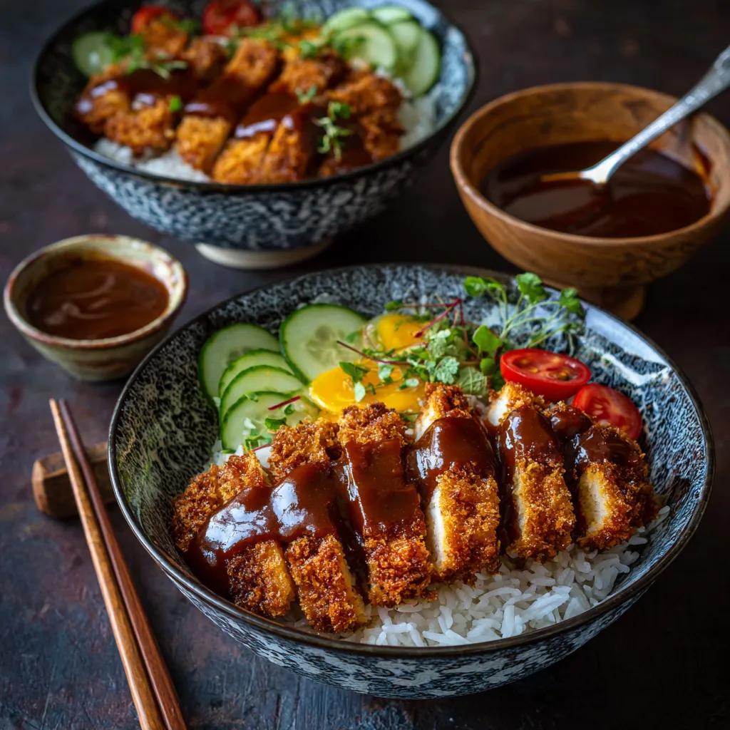 Two plates of food with rice and vegetables.