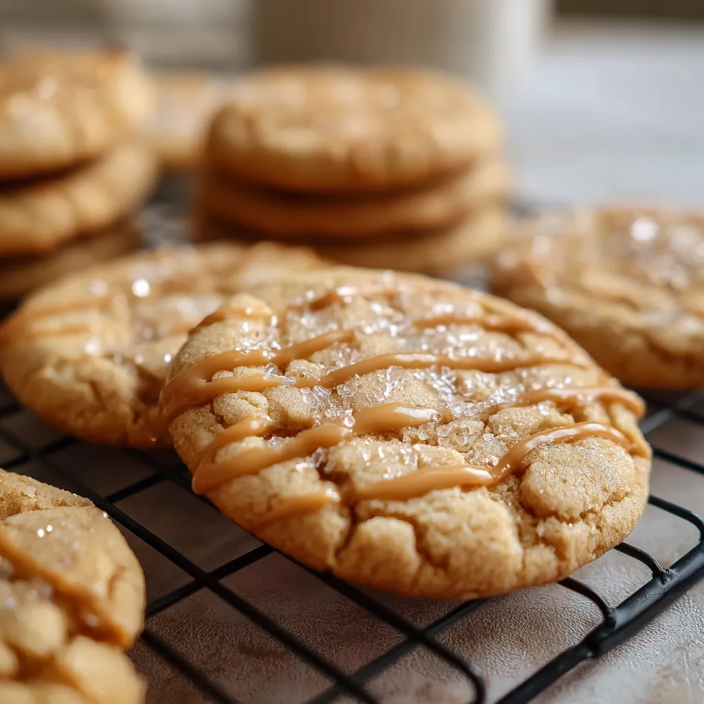 Maple brown sugar cookies on a cooling rack.
