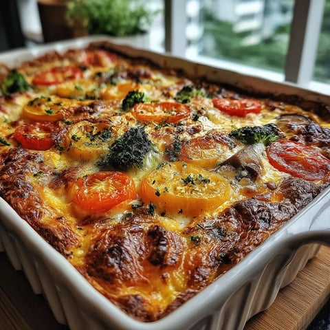 A dish with a variety of vegetables and cheese.
