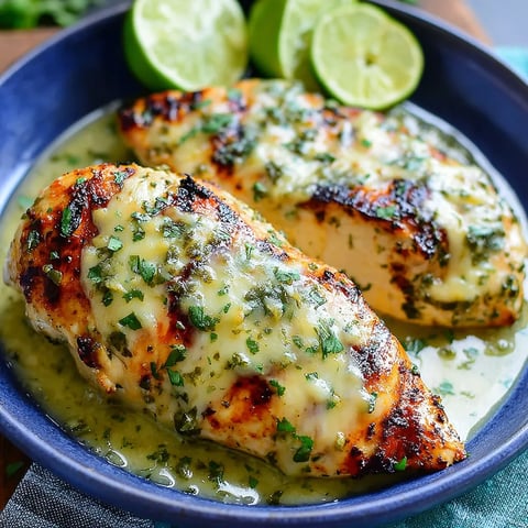 Grilled Salsa Verde Pepper Jack Chicken.