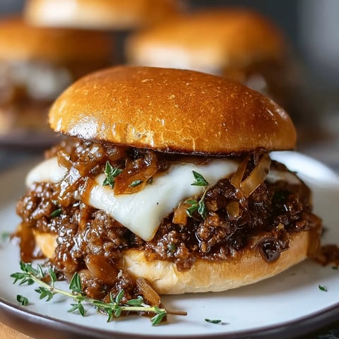 A close up of a delicious sloppy joe sandwich.