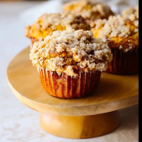 A plate of muffins with a streusel topping.