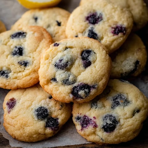 A plate of lemon blueberry cookies.